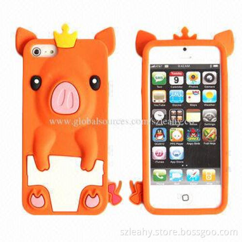 Funny pig-shaped silicone case for iPhone 5/5s